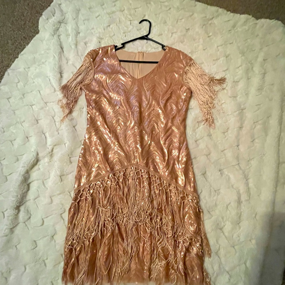 Rose Gold Flapper Dress